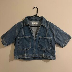 Zara Classic Blue Jean Top